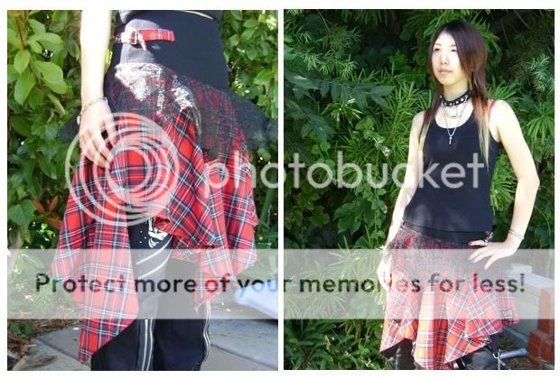 punk accessories and fashion Plaidskirt