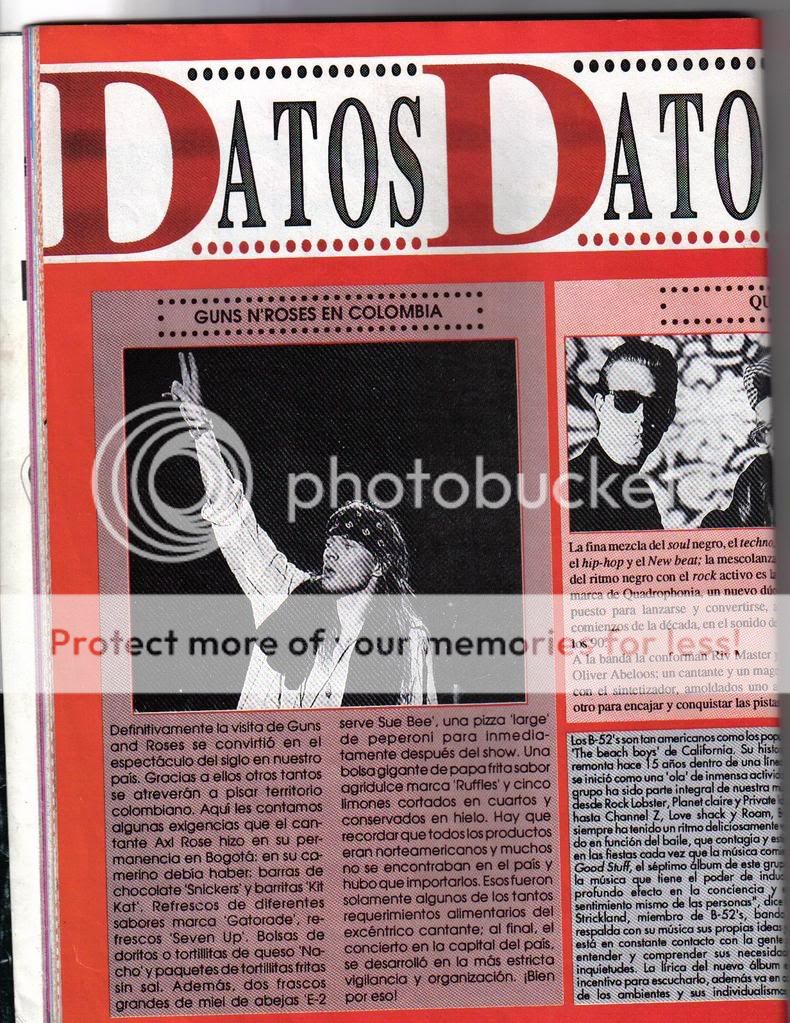 Articulos de Guns N' Roses en su venida a Colombia 1992 - Pgina 2 GNR