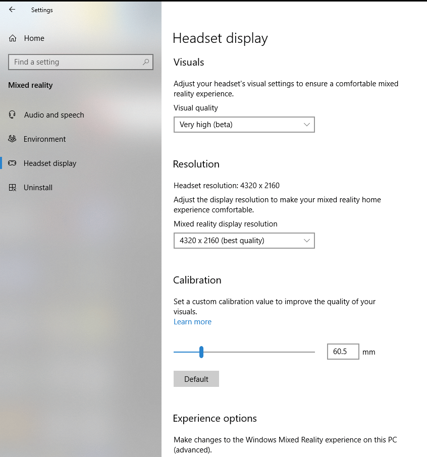 HP%20Reverb%20WMR%20for%20Steam%20Settin