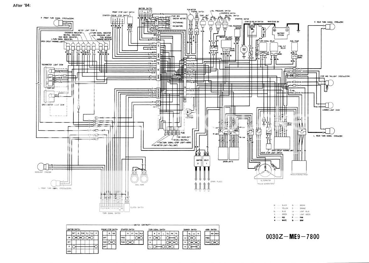 wiring diagram 1984 VT 750c - Honda Shadow Forums : Shadow ... gl1800 fuse diagram 