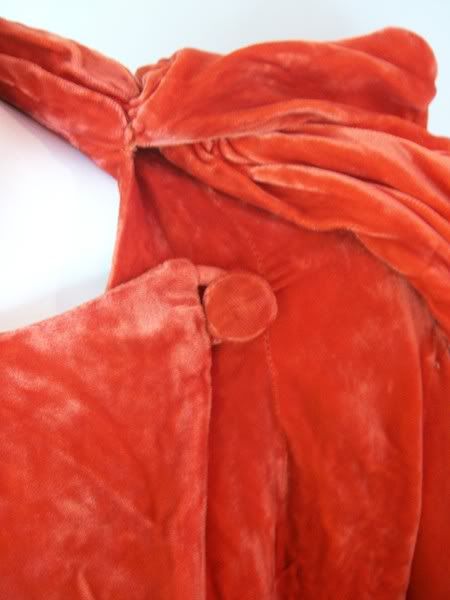 Dorothea's Closet Vintage Robe 20s Robe 30s Robe RED Velvet Silk Velvet ...