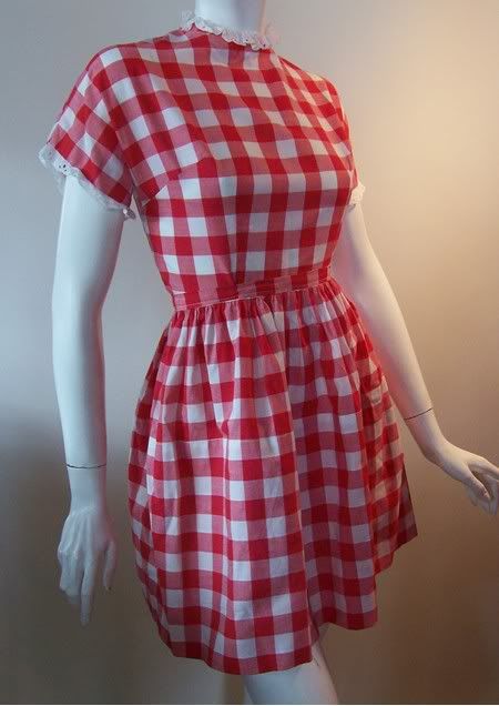 Dorothea's Closet Vintage Dress 40s Dress ROCKABILLY Playsuit RED ...