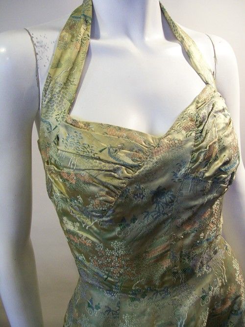 Dorothea's Closet Vintage Gown 40s Gown Vintage Dress Halter Dress ...