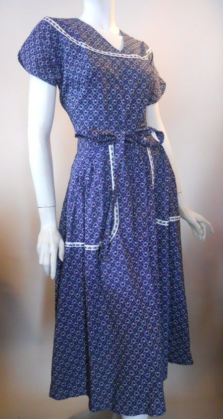 Dorothea's Closet Vintage Dress 40s Dress Vintage Swirl Dress Wrap ...