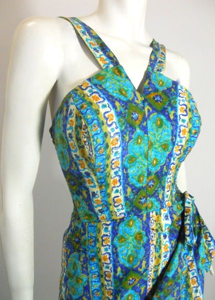 Dorothea's Closet Vintage Dress 50s Dress Alfred Shaheen Style Swim Dress
