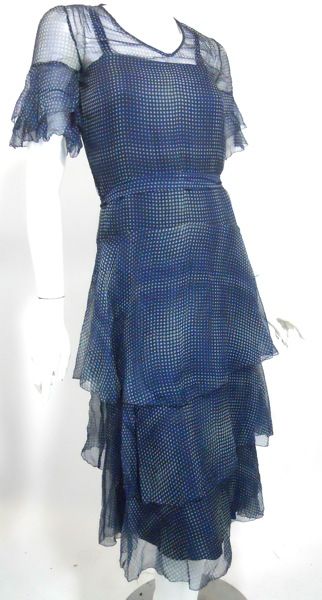 Dorothea's Closet Vintage Dress 30s Dress Silk Chiffon