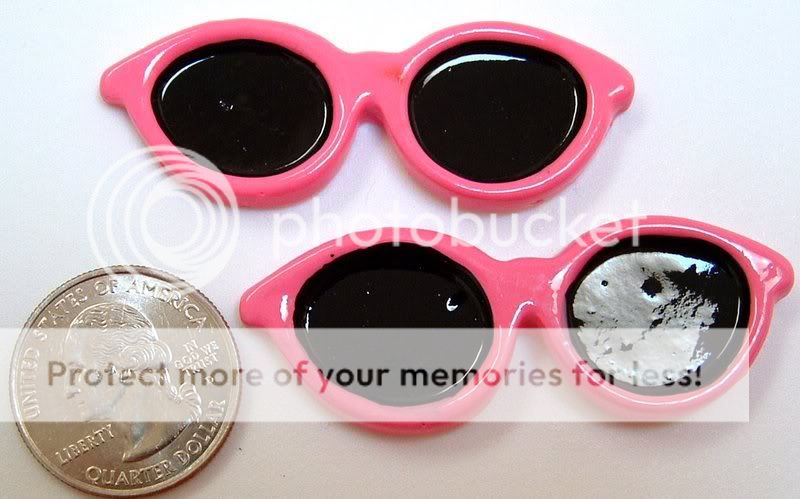 pcs Hot Pink SUNGLASSES flatbacks resins crafts bow  