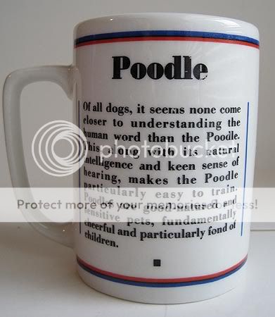 Gray POODLE Dog Portrait Ceramic Coffee Mug Cup R Maystead PAPEL 