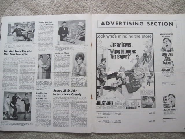 JERRY LEWIS PRESS BOOK JILL ST JOHN WHOS MINDING STORE  