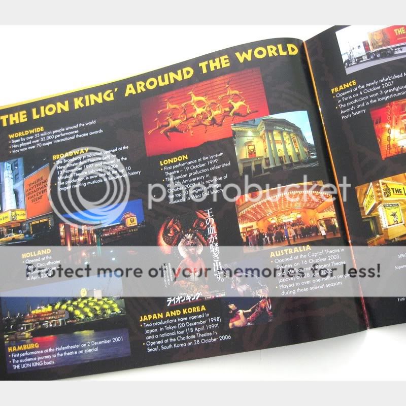   KING Broadway Musical Souvenir Program Book 2009 North America  