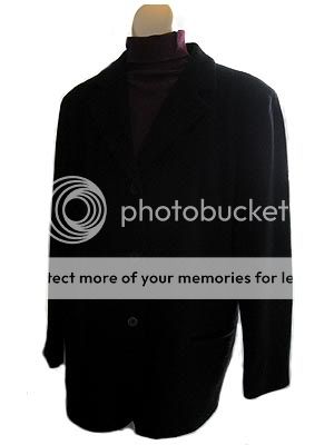 HARVE BENARD Black Wool Cashmere Blazer Coat Jacket 14  