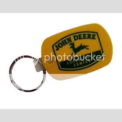 JOHN DEERE Tractor Vintage Rubber Key Ring Key Chain  