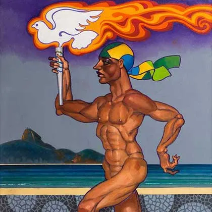 section of official poster from Rio 2016 Olympic Games, from www.rio2016.com/es