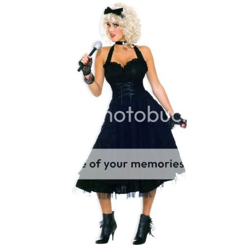 Material Girl 80s Pop Star Fancy Dress Costume 10 12  