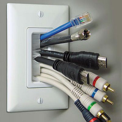 Image result for wall plate for speaker wire network