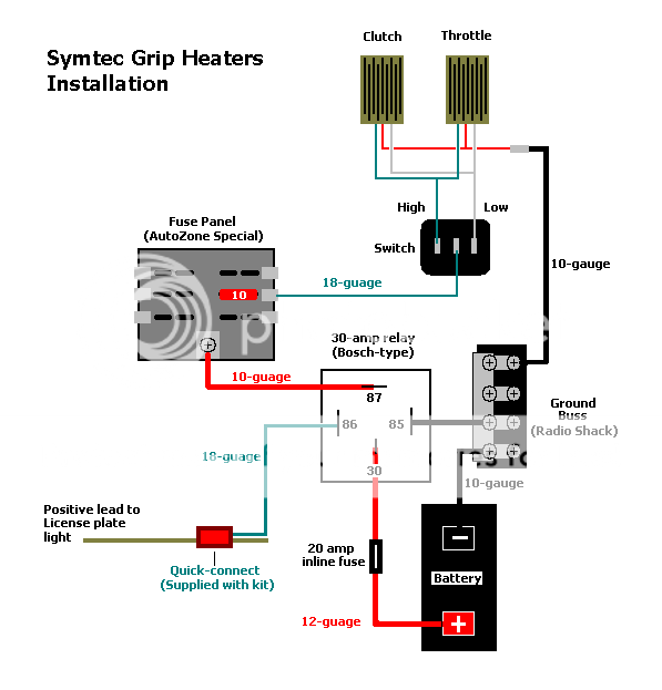 Trobleshooting Symtec grip heater install gl1800 fuse diagram 