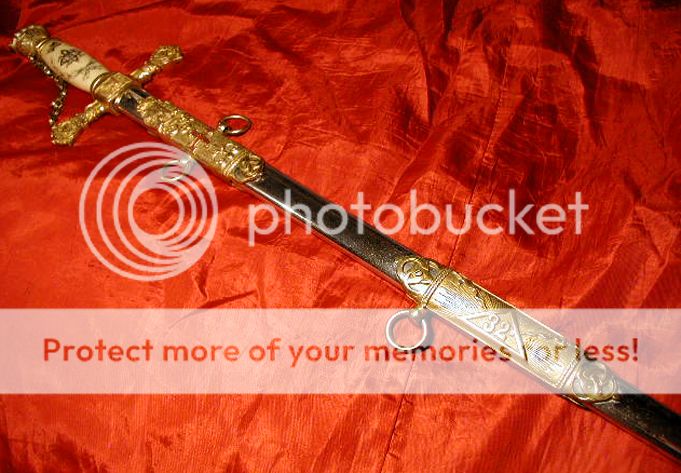 Greatest RARE Scottish Rite Old 32 Degree Masonic Sword Major Luxury Showpiece