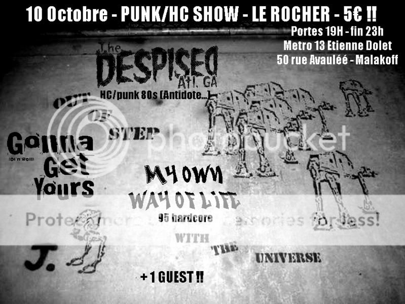 10 Octobre : The Despised (USA) + Gonna Get Yours + MOWOL + Fly10-10-07copie