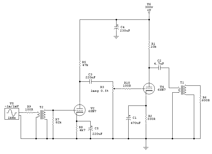 6sn7 Tube Preamp Schematic