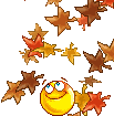 Autumn-Fall Smileys by Su Falling_leaves3_text2