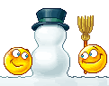 Winter & xmas smileys Making_snowman