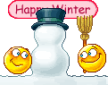 Winter & xmas smileys Making_snowman_text