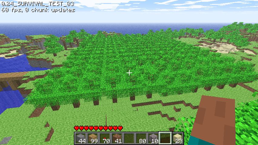 Screenshot of minecraft classic