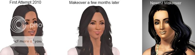 Evolution of my Kim Kardashian sim Everchangingkim