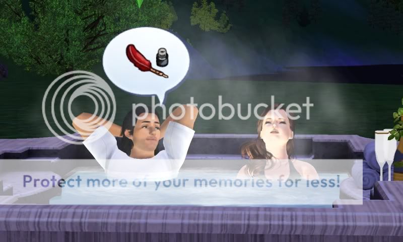 I had my sims go in the hot tub Screenshot-57-1