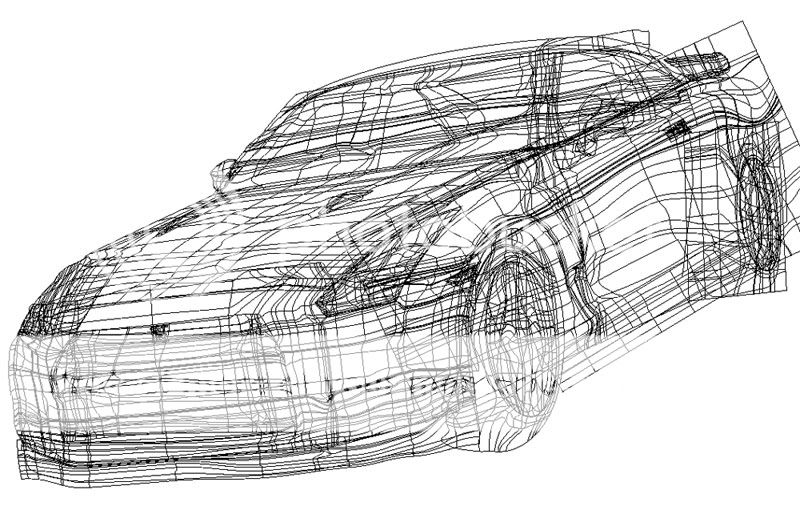 My Adobe Illustrator rendered Nissan GTR Nissan_GTR_linework_2