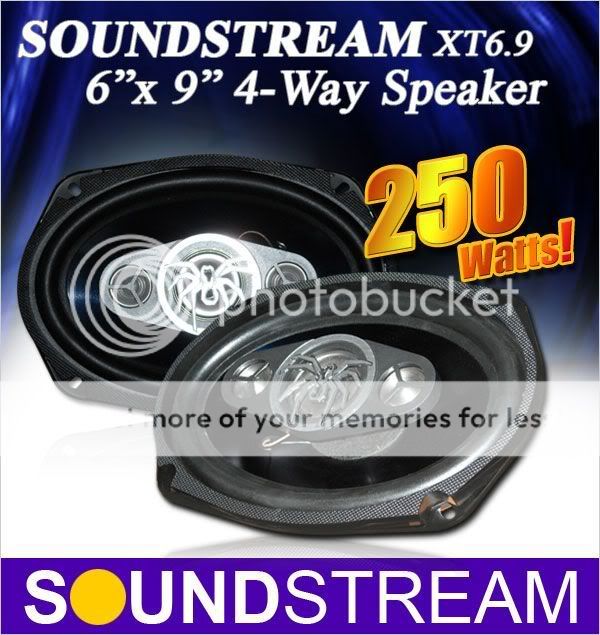 100%ORIGINAL SOUNDSTREAM XT 4-Way Mid Bass spkr XT6-9_1