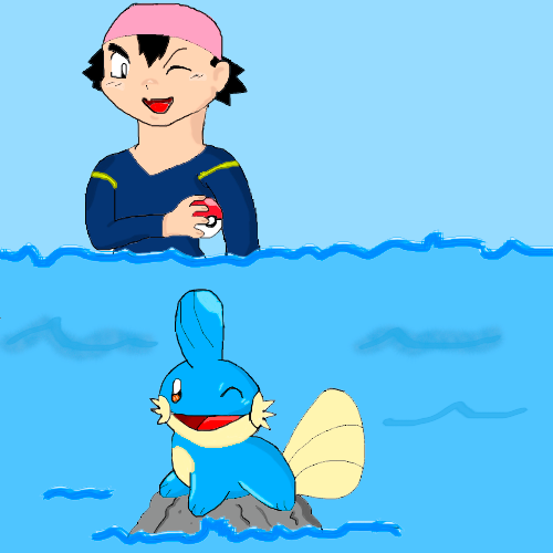 [PokeCommunity.com] Ash as a swimmer? O.o;;;
