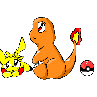 [PokeCommunity.com] My first real art, done only on MS Paint!