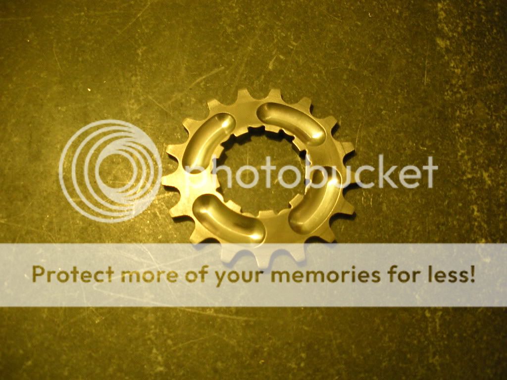 Custom titanium, alum, or SS singlespeed cogs, chainrings, & tensioners