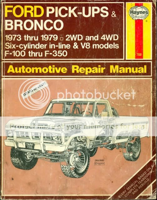 1973 1979 Bronco ford haynes manual pickup #8