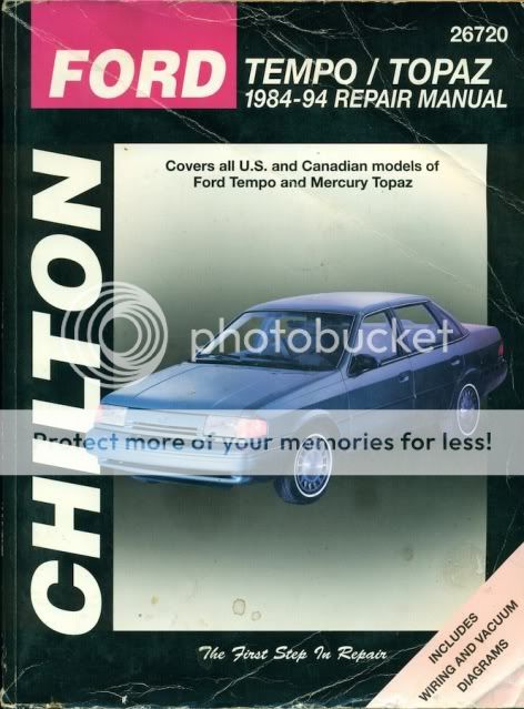 1992 Ford tempo owners manual #1