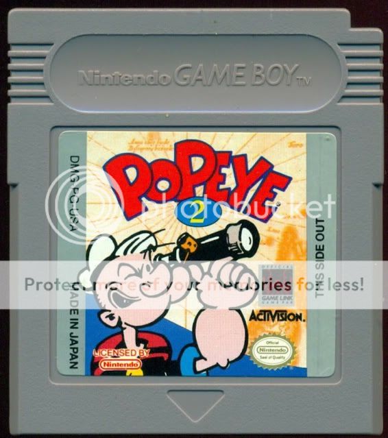 Popeye 2 Nintendo Game Boy Video Game Cartridge Grey Gray USA 1993 047875720046
