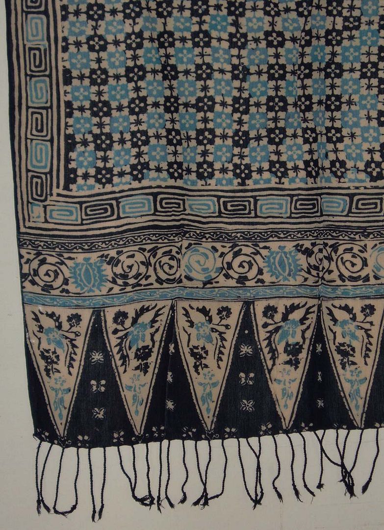 Vintage Indonesian Batik Fabric Textile Shawl wax by72  