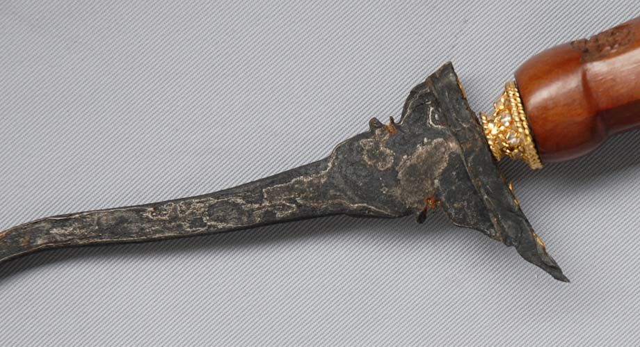 Fancy Renovation Keris 5 Luk Dragon 24 Carat Gold Indonesian Javanese 