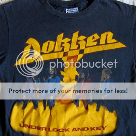Vintage Rock T 1985 Dokken Rokken America Tour T Shirt Under Lock Key