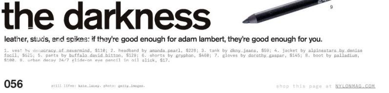Adam Style in the Jun-Jul issue of NYLON magazine Lamberttext