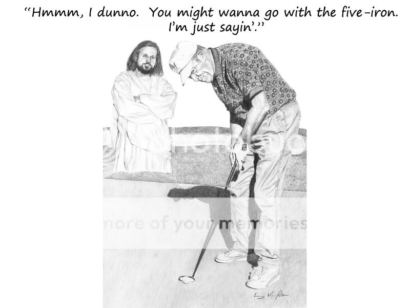 يسوع موجود في كل مكان ((صور )) Golfer