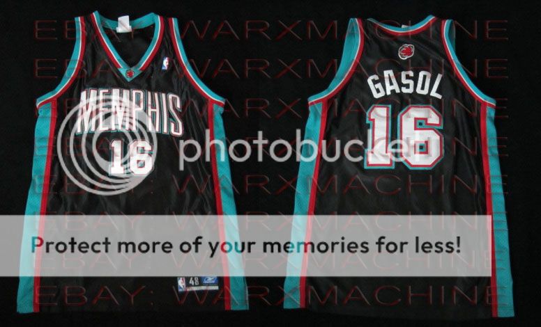 Pau Gasol Memphis Vancouver Grizzlies 48 XL Authentic Jersey RARE