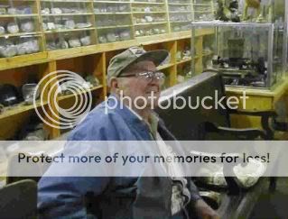 HOWARD DOLPH IN HIS MUSEUM JUST OFF I 84 IN RUFUS, PICTURE TAKEN APRIL 