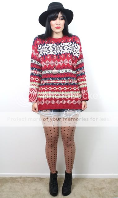 Vtg 80s NORWAY FAIR ISLE Nordic Norwegian Red Grunge SOUTHWEST Jumper 