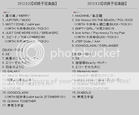 Buck Tick Fest 12 On Parade Dvd Blu Ray To Be Released On th Feb 13 Minlilin Livejournal