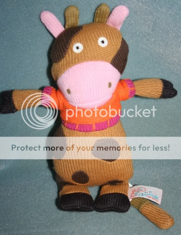 Latitude Enfant Mona Cow Knit Baby Plush Toy