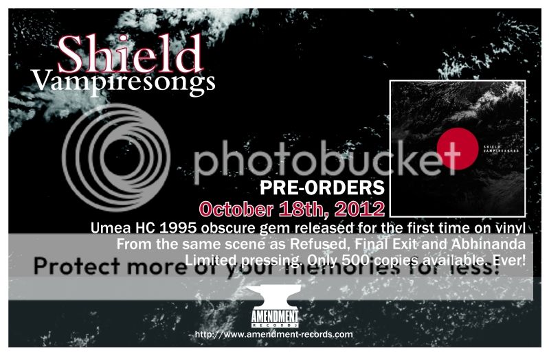 SHIELD- Vampiresongs LP + shirt pre-order (Umea HC 1995) Shieldad