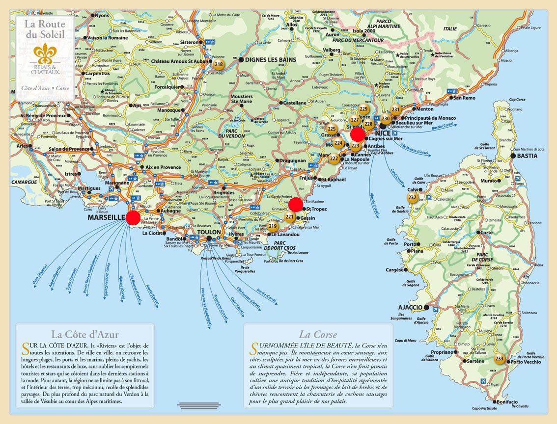 Map Of Italy And French Riviera - United States Map
