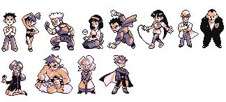 [PokeCommunity.com] Red And Blue Trainer Sprites
